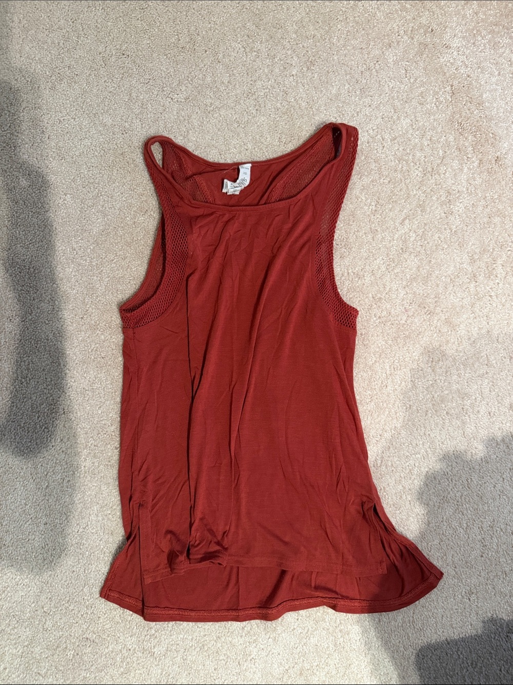 Women's Rust Red Tank Top - Lightweight Sleeveless Top Alo XS